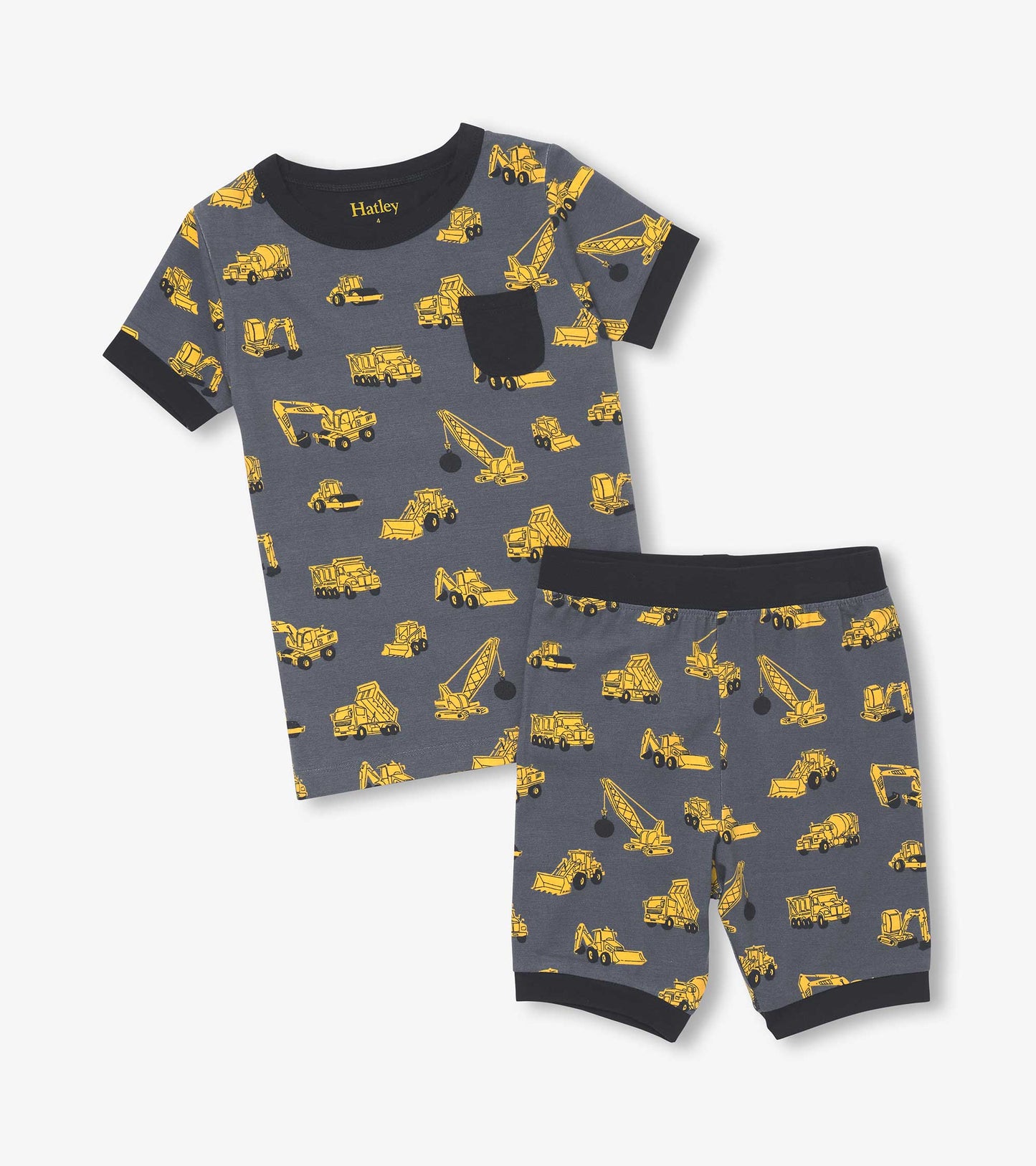 Grey Construction Bamboo PJ Set