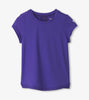 Purple Mesh Trim Tee