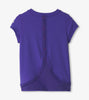 Purple Mesh Trim Tee