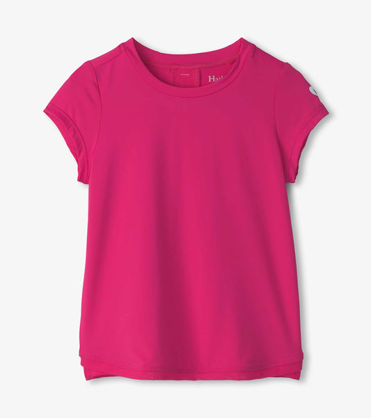 Pink Yarrow Mesh Trim Tee