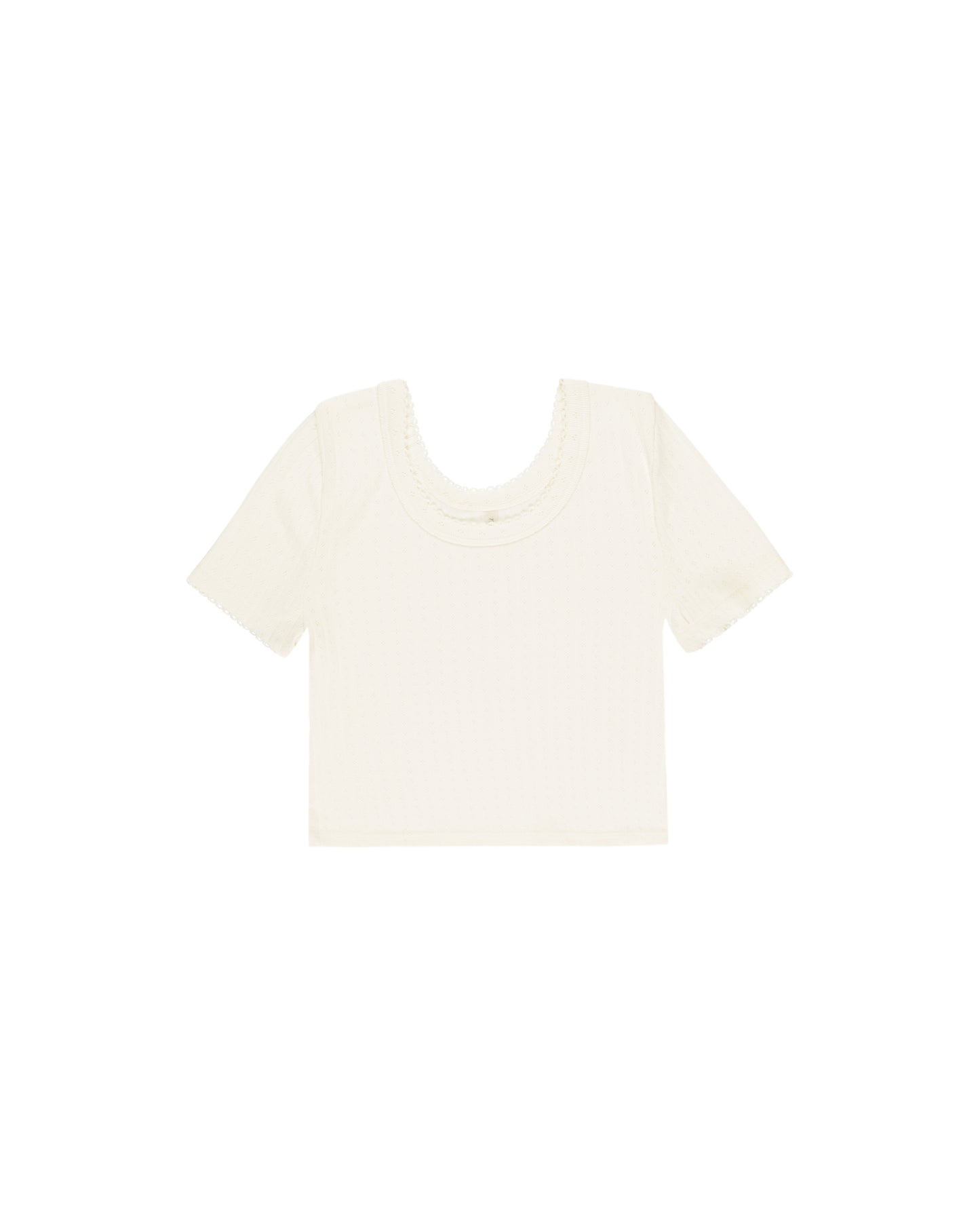 Ivory Pointelle Tee