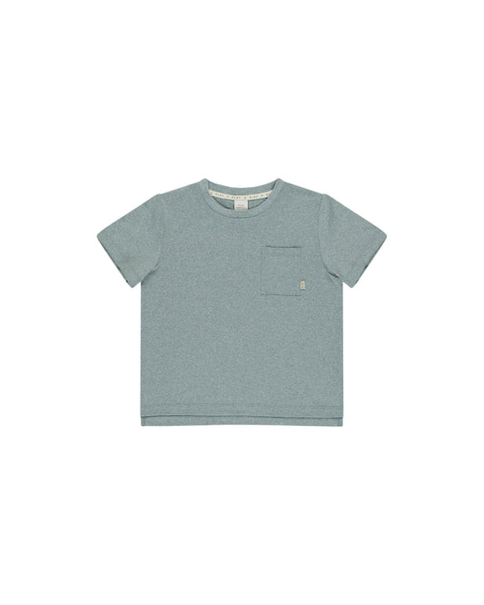 Heathered Ocean Pocket Tee