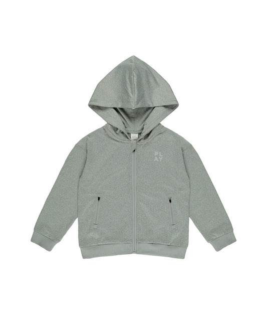 Heather Eucalyptus Zip Hoodie