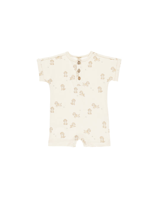 Puppies Short Sleeve Romper