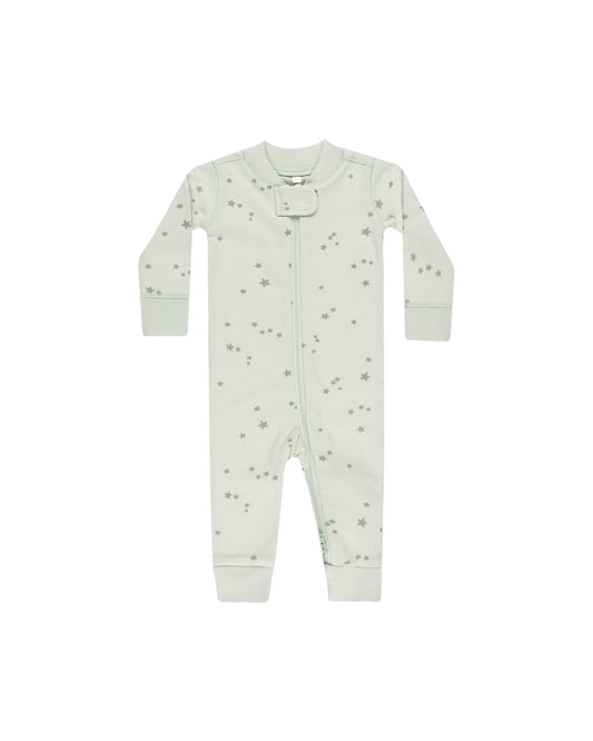 Mint Stars Zip Romper