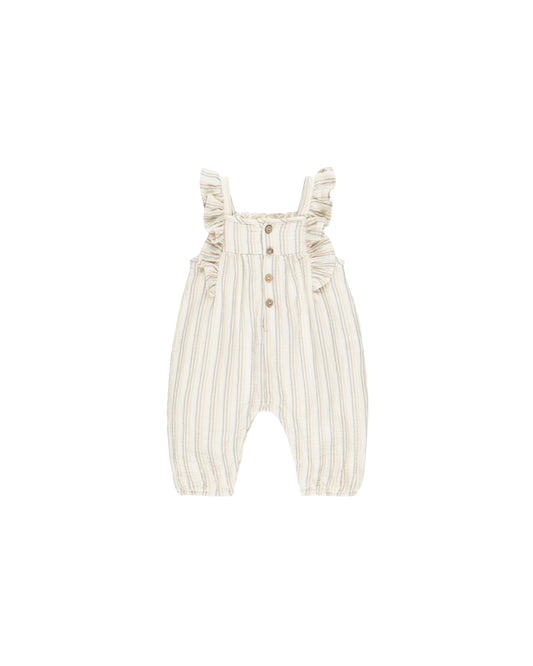 Summer Stripe Ruffle Romper