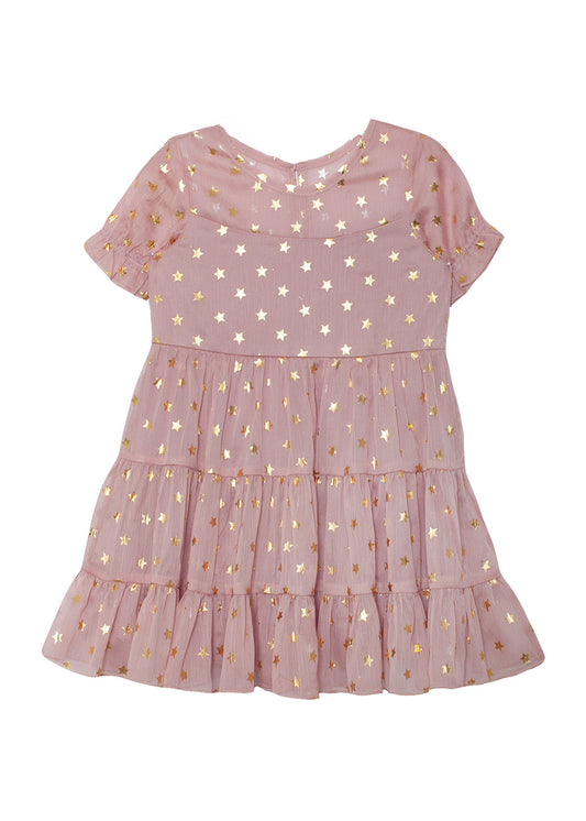 Pink Gold Stars Dress