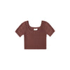 Burgundy Scallop Tee