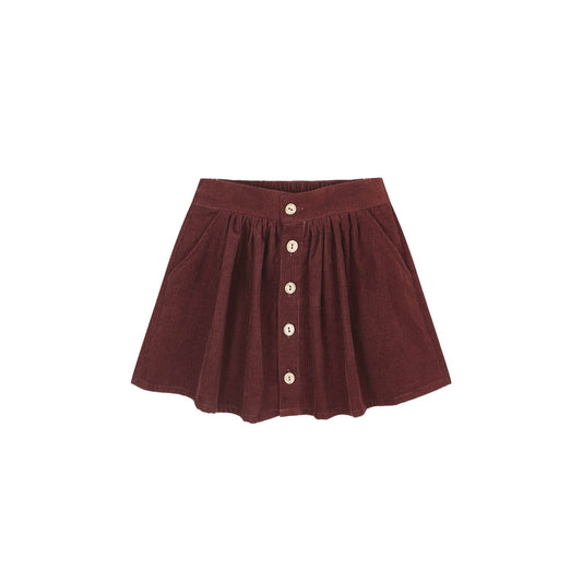 Burgundy Corduroy Skirt