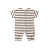 Striped baby romper on a white background