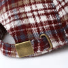 Burgundy Plaid Baseball Hat