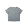 Gray t-shirt with a pocket on a white background