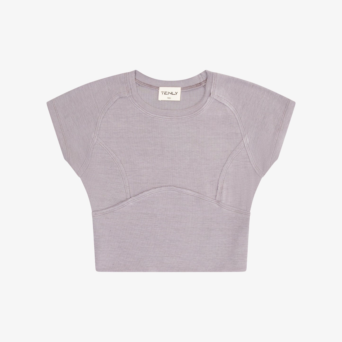 Cobblestone Ribbed Cap Sleeve Tee