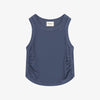 Indigo Shirred Ribbed Tank