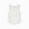 White sleeveless top on a white background