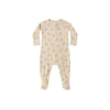 Baby onesie with floral pattern on a white background