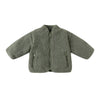 Green fleece jacket on a white background