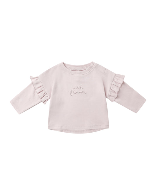 Wild Flower Lilac Ruffle Top
