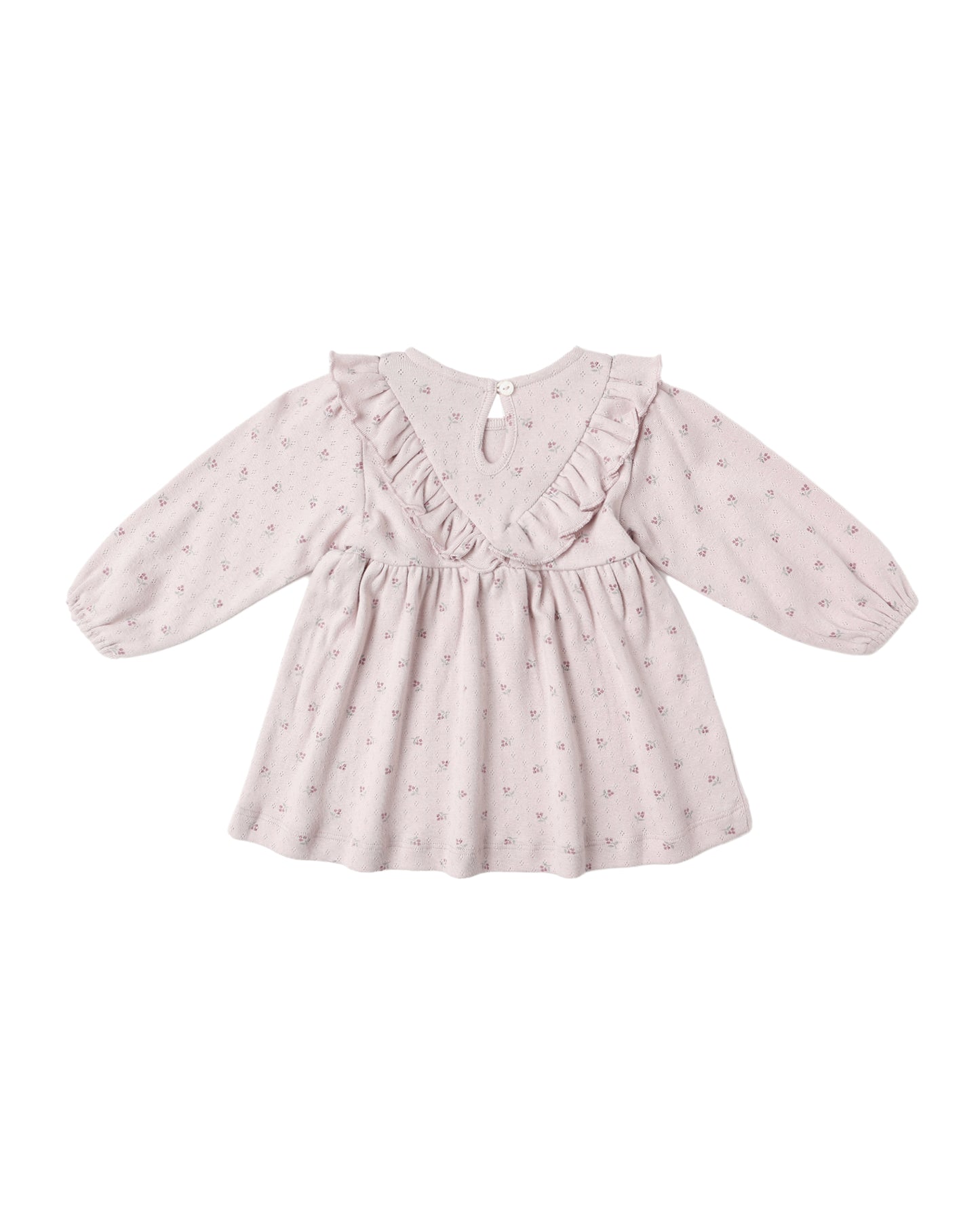 Lilac Ditsy Ruffle Dress