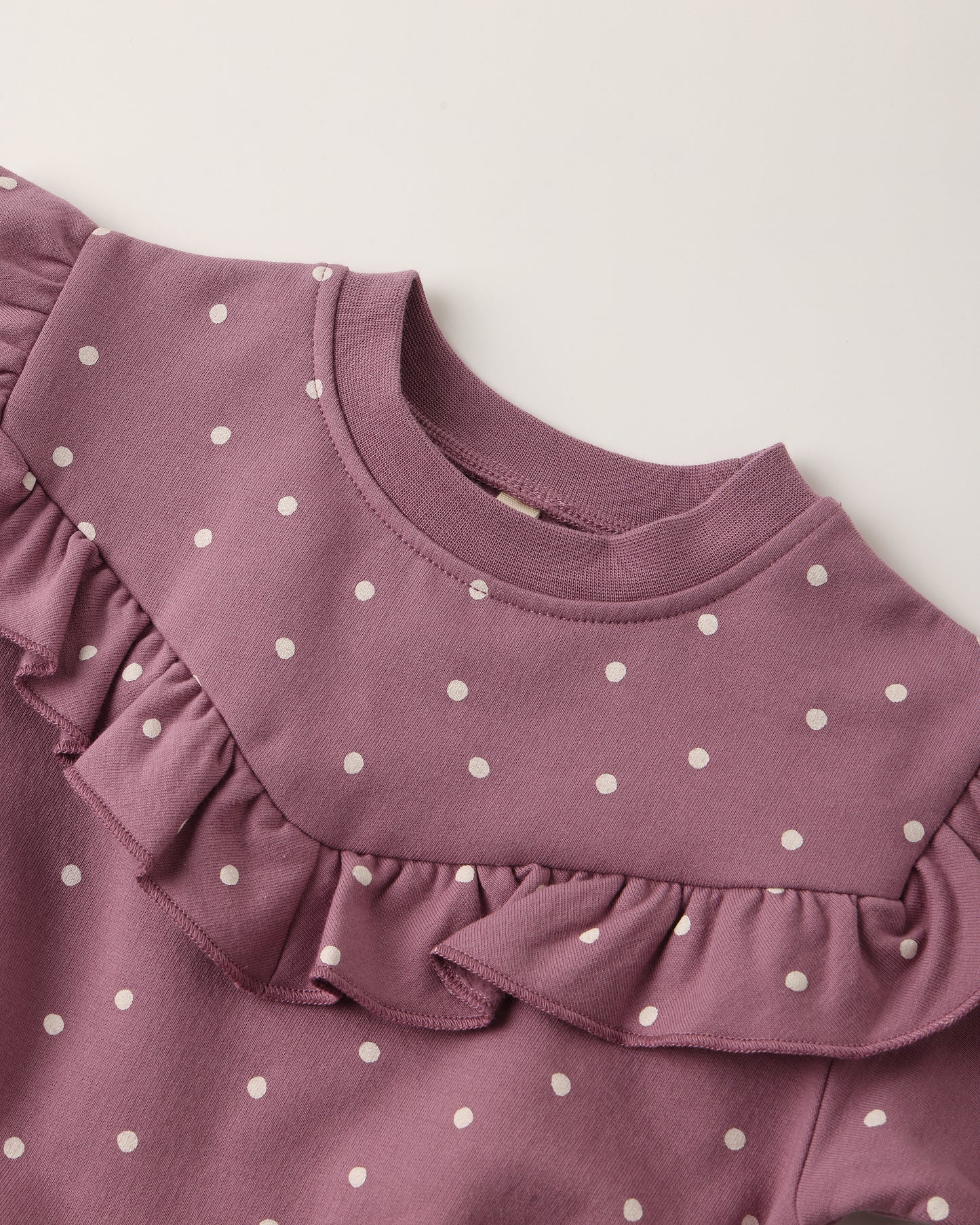 Mulberry Dot Ruffle Sweatshirt