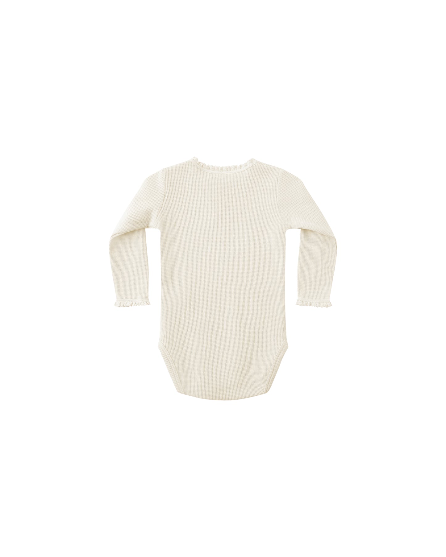 Natural Waffle Ruffle Bodysuit