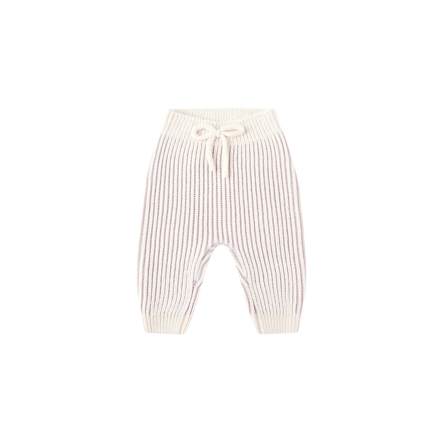 Striped baby pants on a white background