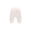 Striped baby pants on a white background
