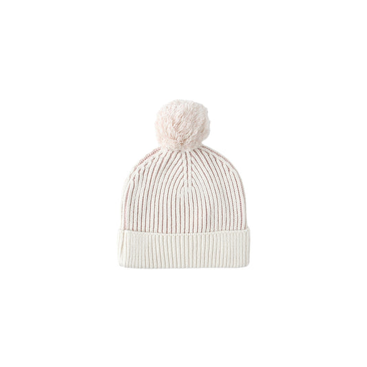 Lilac Stripe Knit Beanie