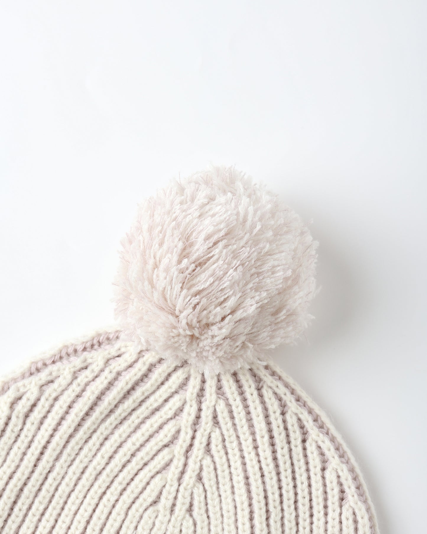 Lilac Stripe Knit Beanie