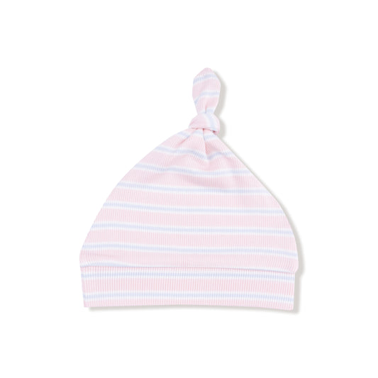 Pink Multi Stripe Knotted Hat