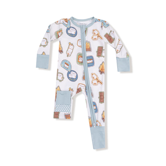 Blue Smores Zip Romper