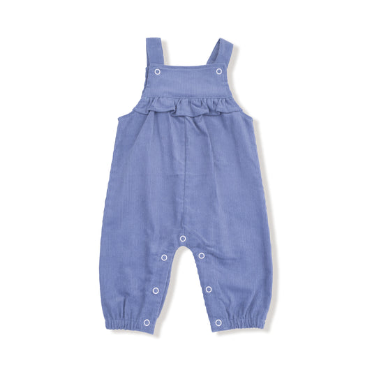 Stonewash Blue Ruffle Cord Overall