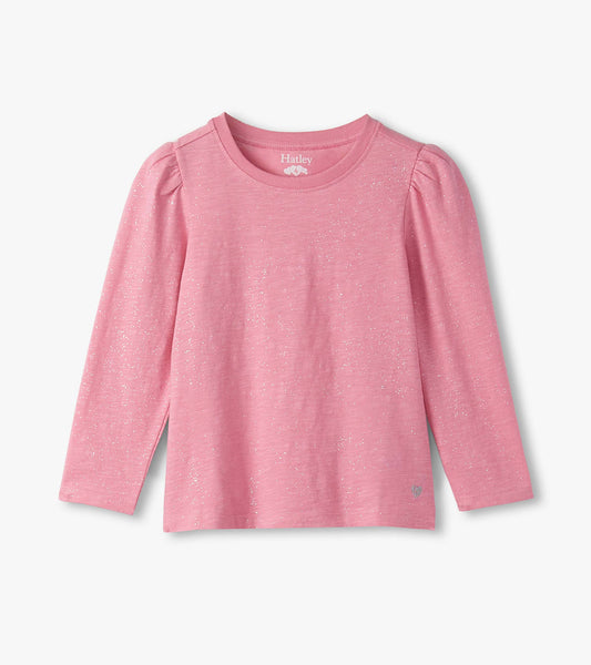 Sea Pink Shimmer Puff Top