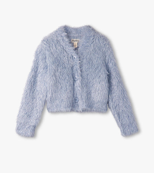 Heart Blue Metallic Cardigan