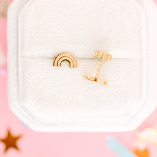 Classic Gold Rainbow Earrings