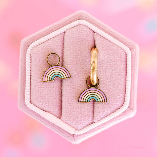 Gold Multi Rainbow Charms