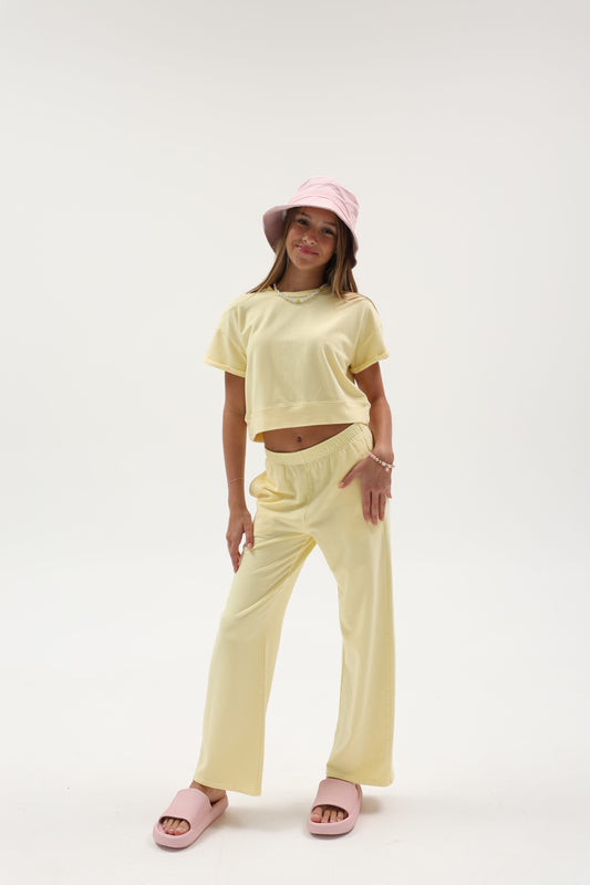 Lemon French Terry Pants