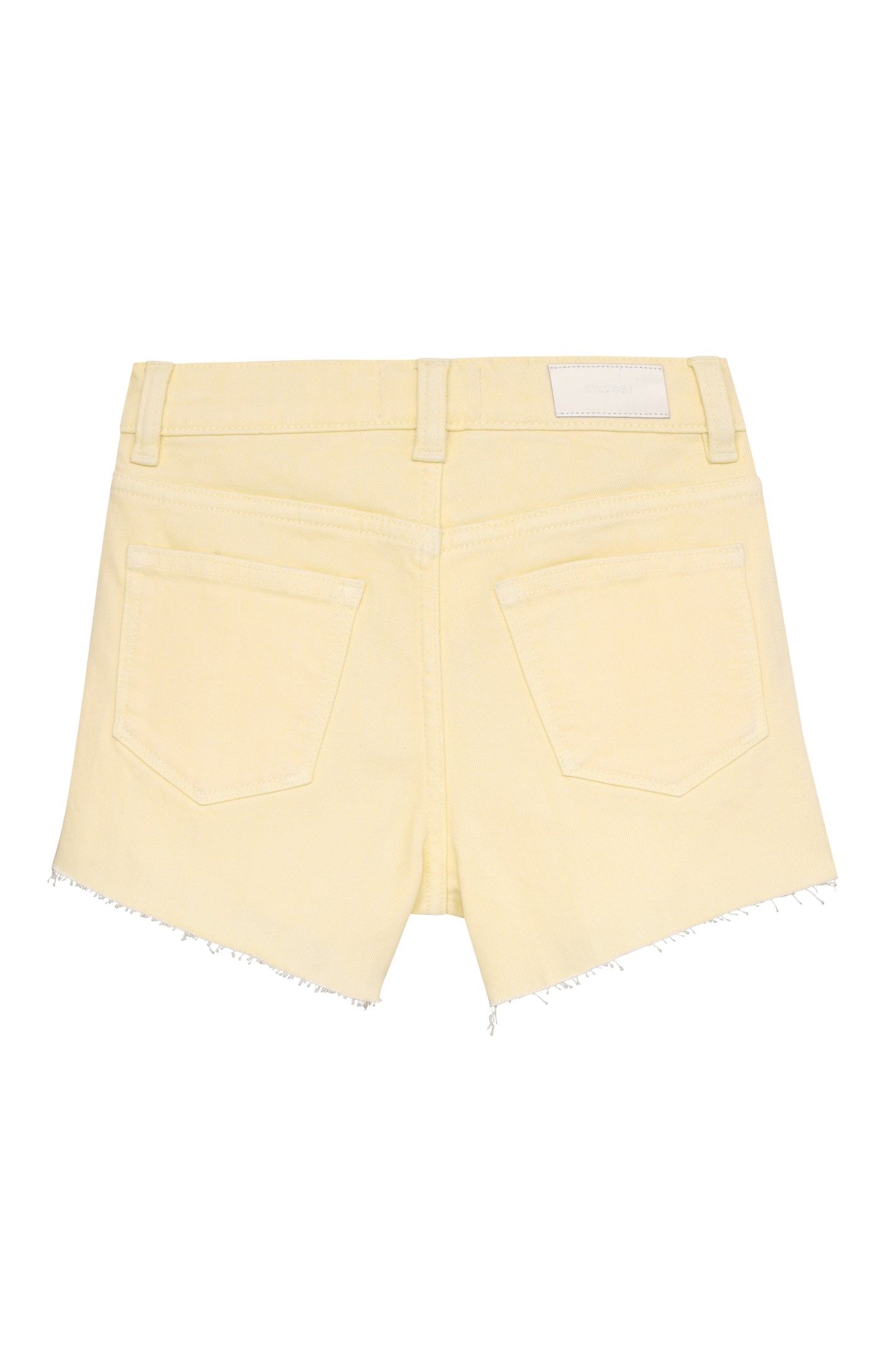 Light yellow shorts on a white background