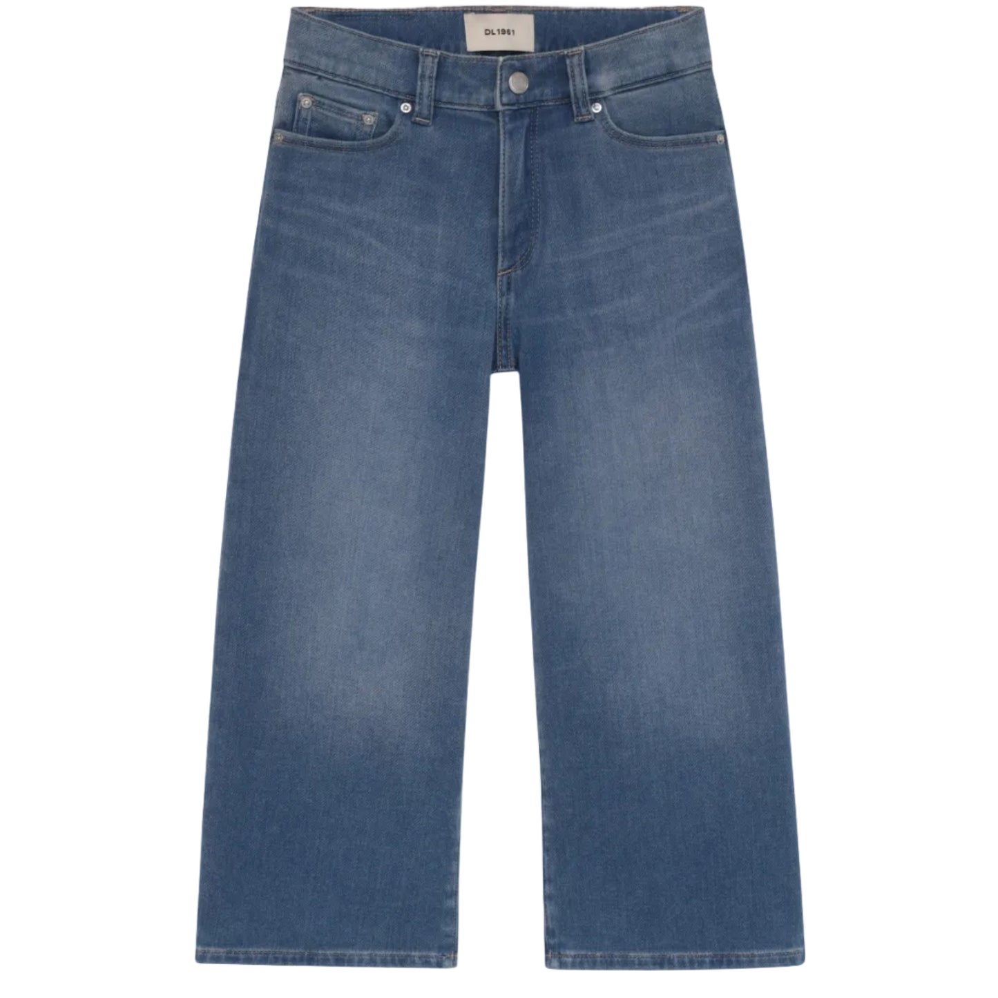 Blue jeans on a white background