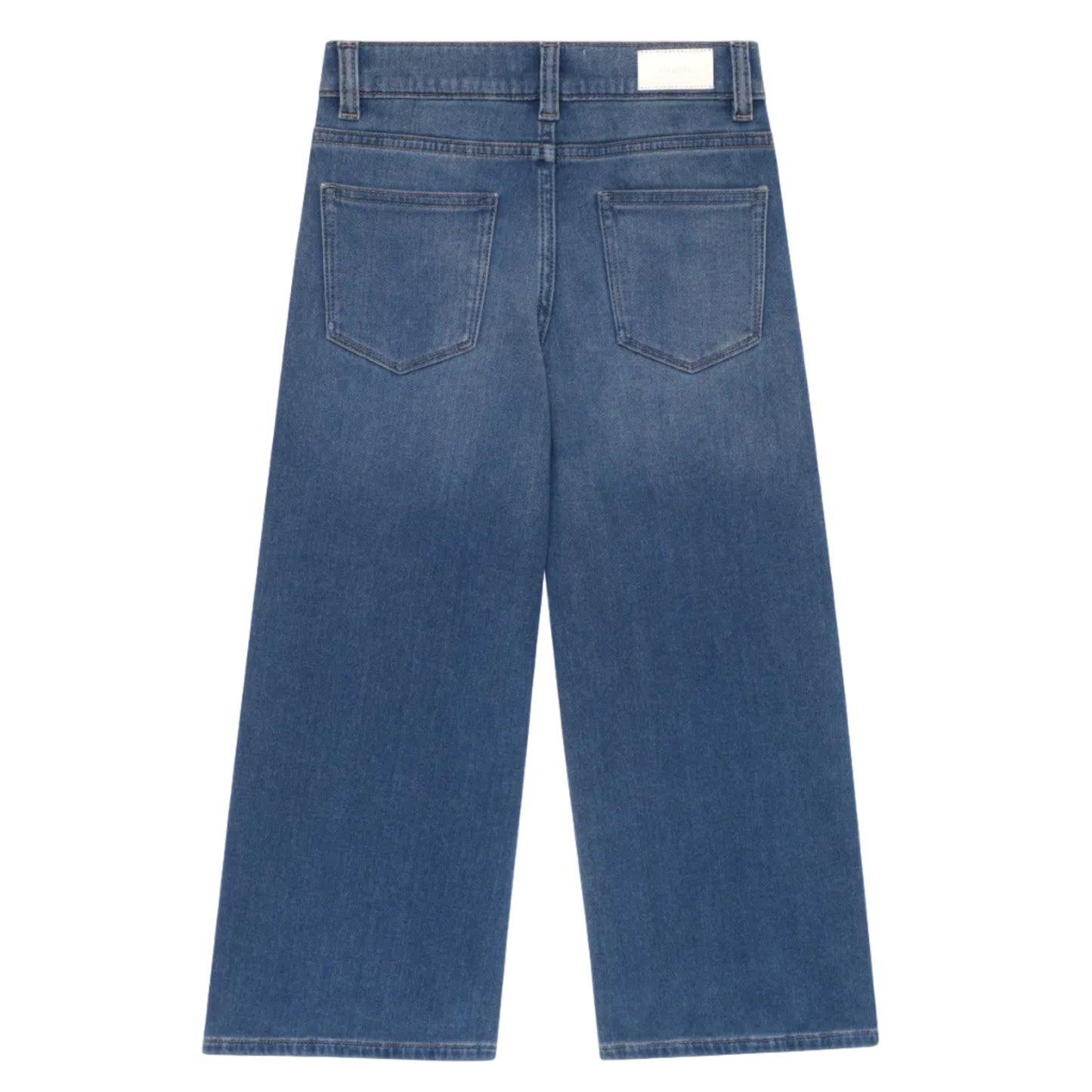 Blue jeans on a white background