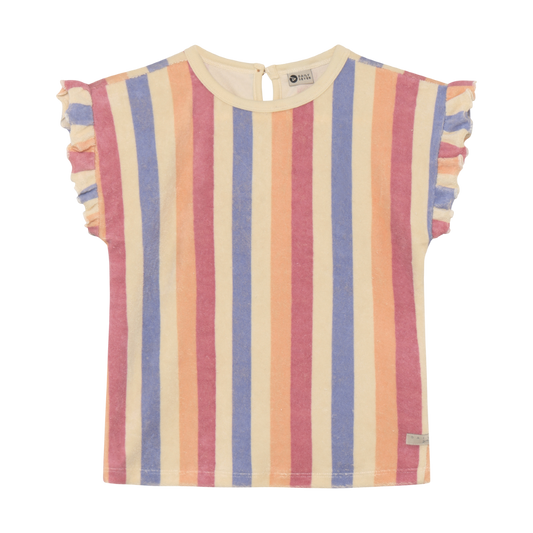 Striped Terry Ruffle Tank