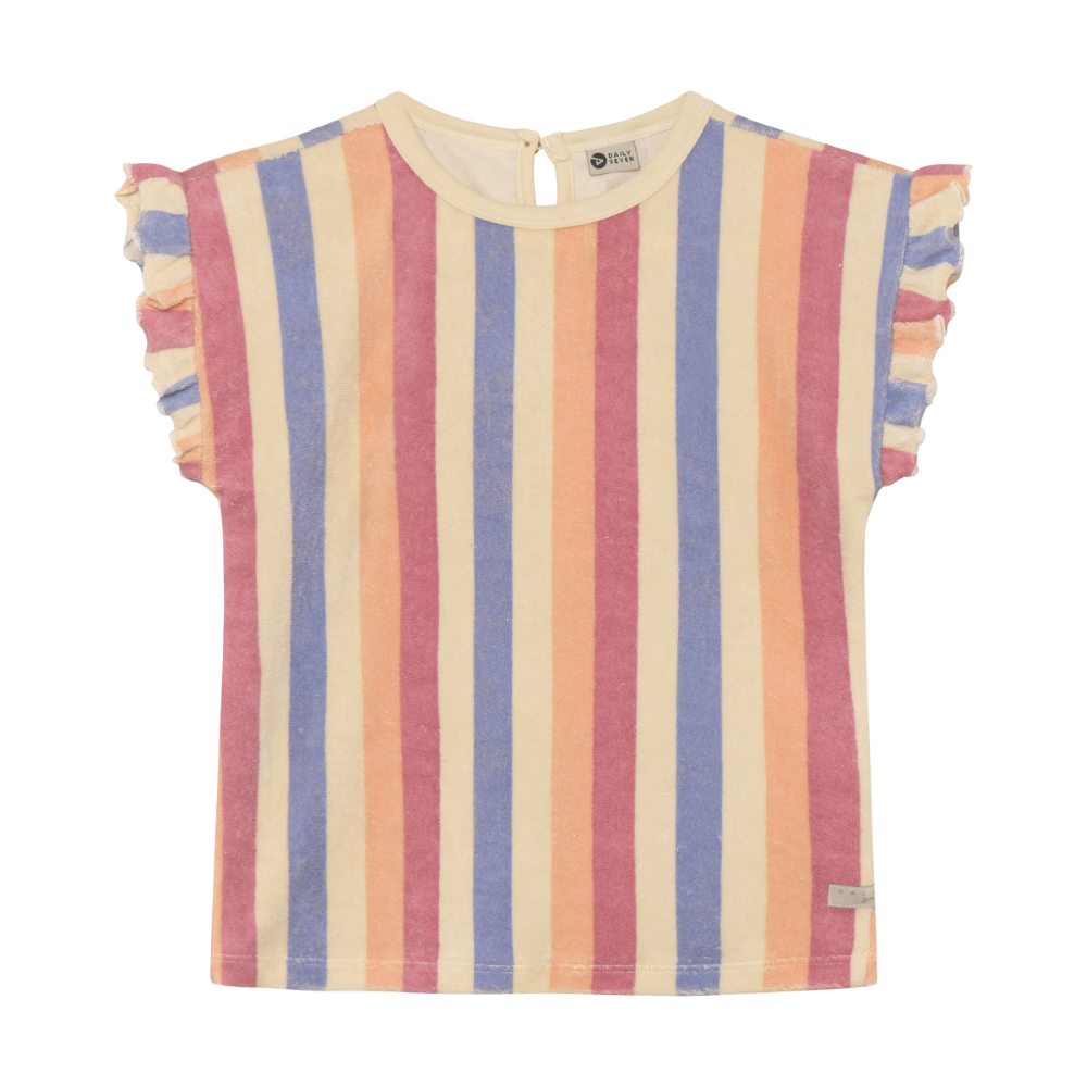Striped Terry Ruffle Tank