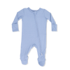 Blue Fog Bamboo Zip Footie