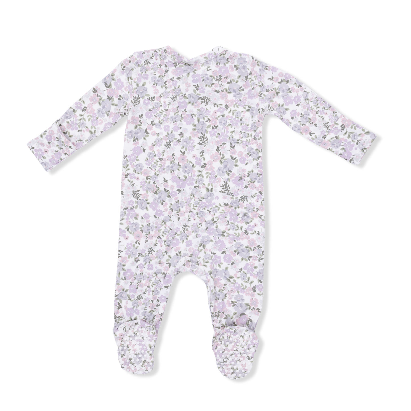 Shannon Floral Bamboo Zip Footie