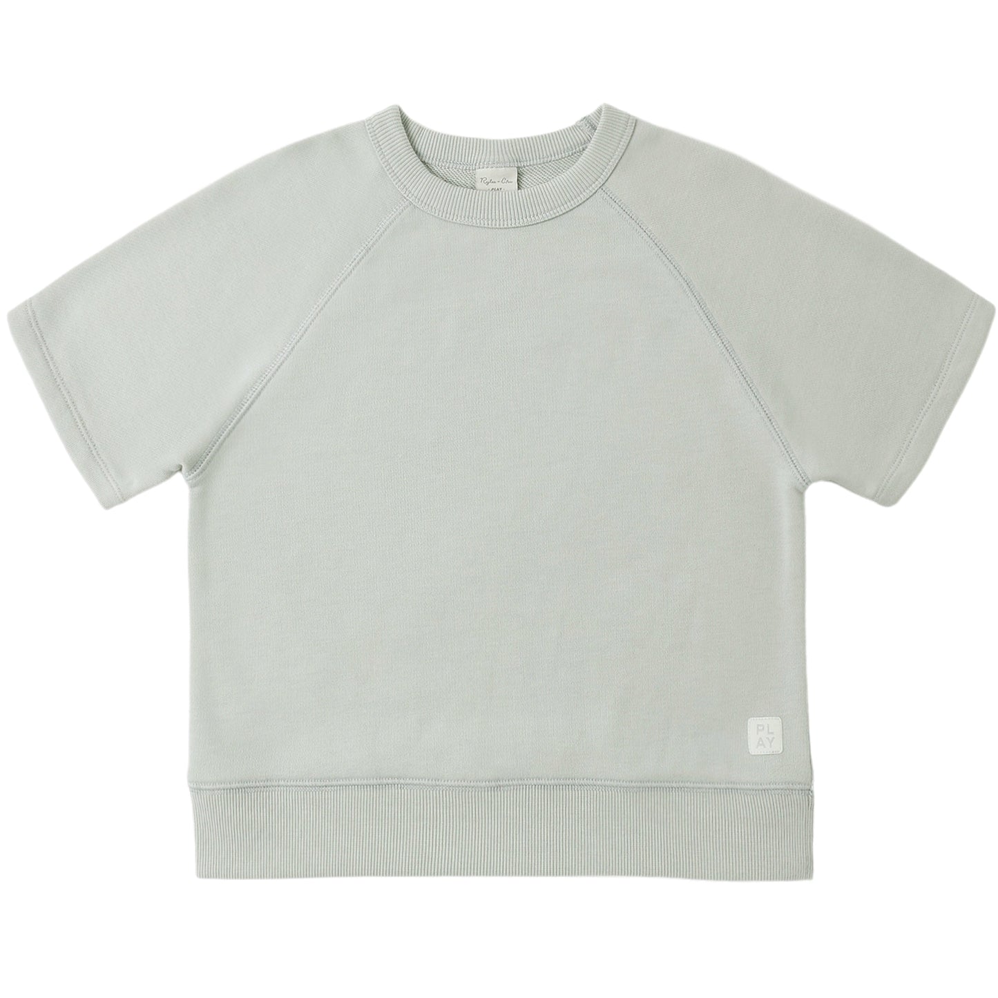 seafoam cropped sweatshirt on a white background