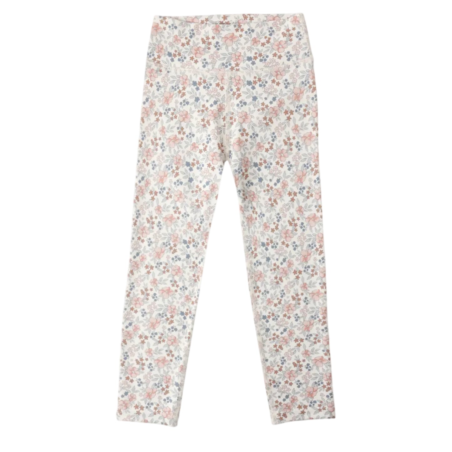 Floral patterned pants on a white background