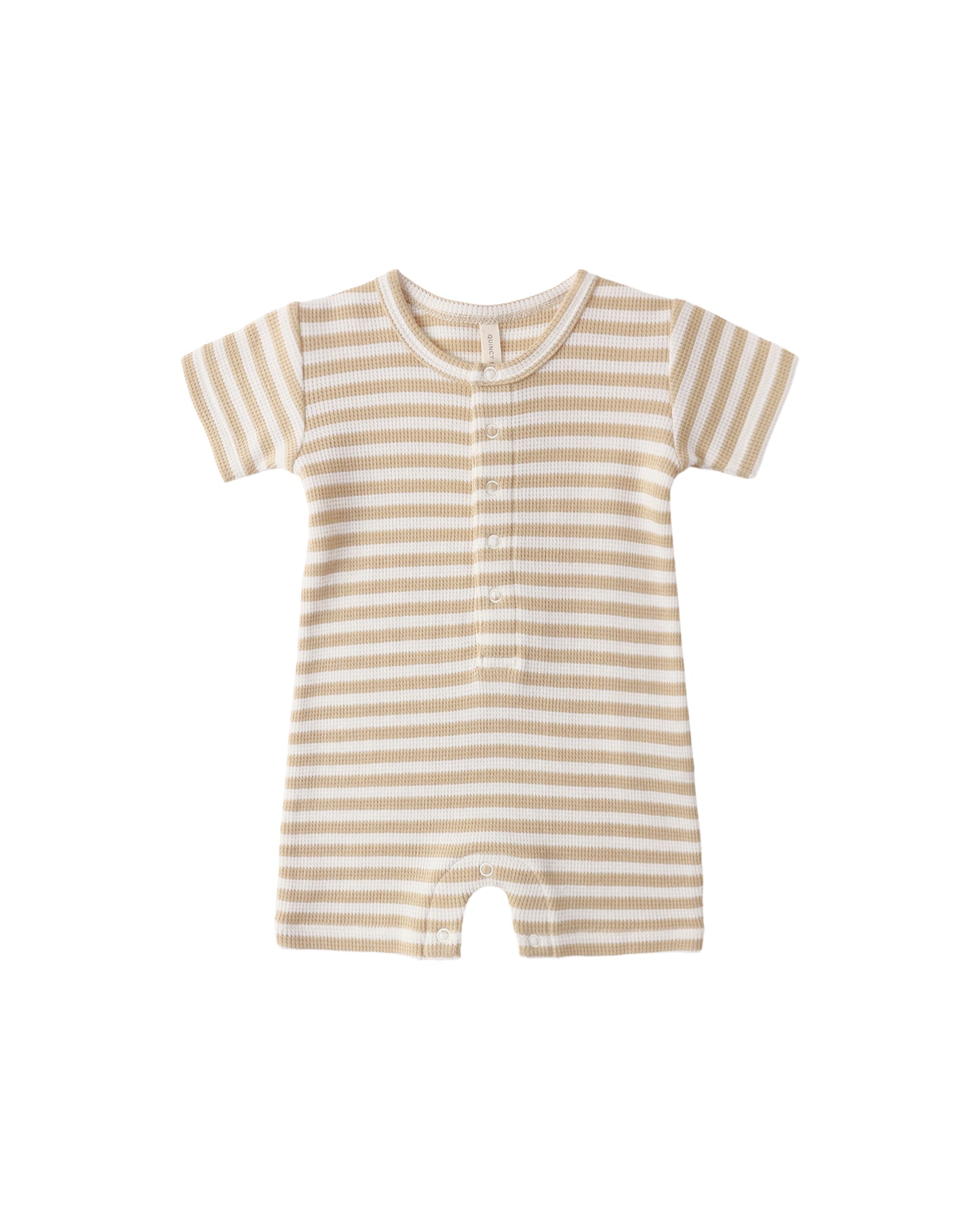 Butterscotch Stripe Henley Romper