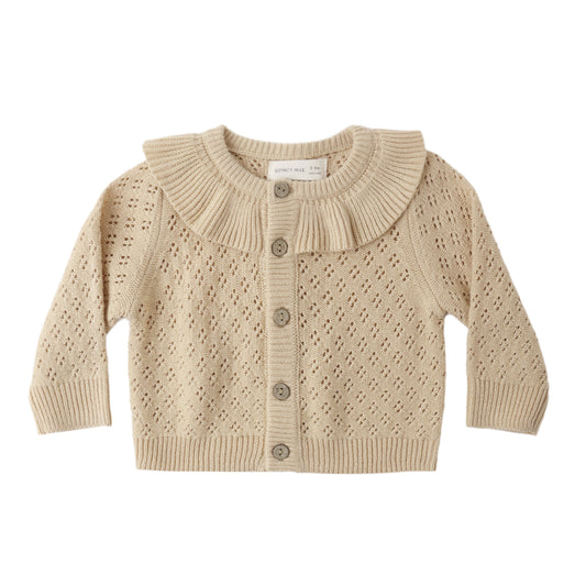 Butterscotch Ruffle Collar Cardigan