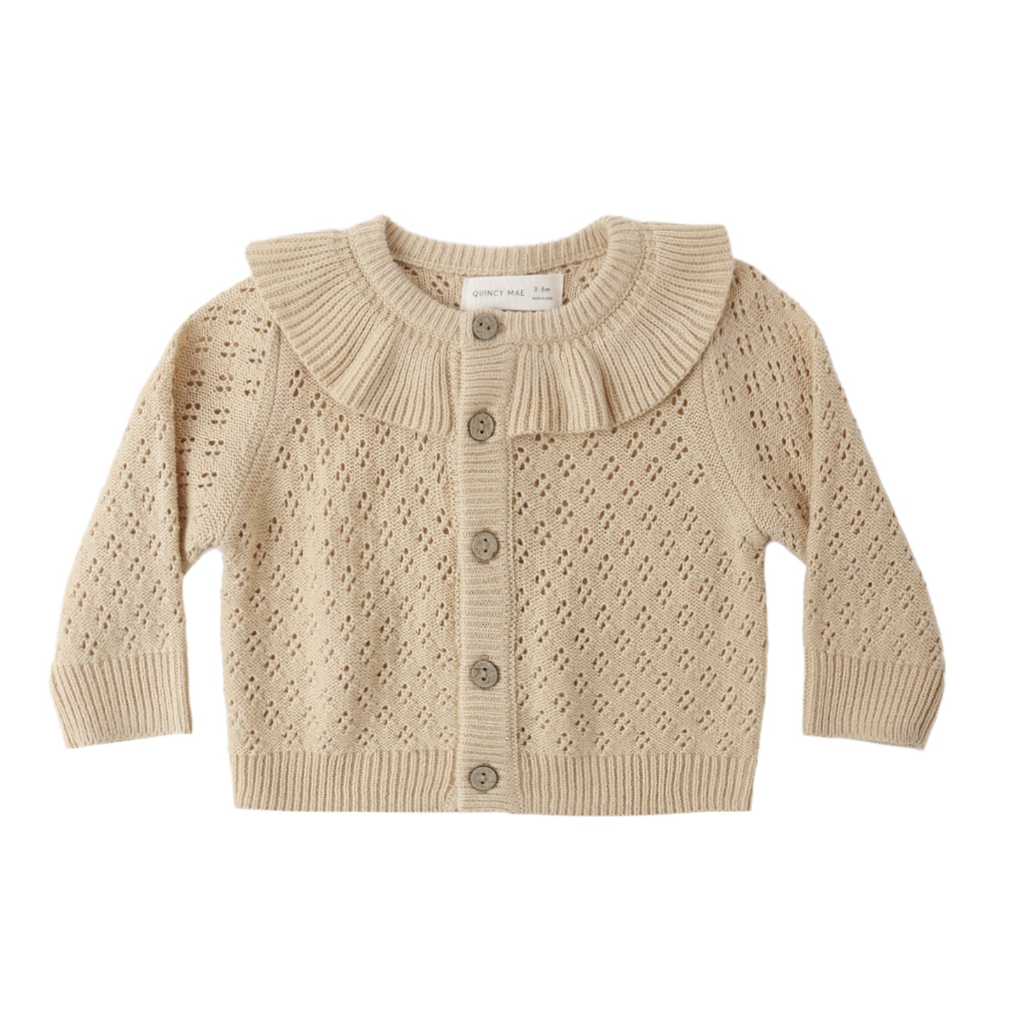 Butterscotch Ruffle Collar Cardigan