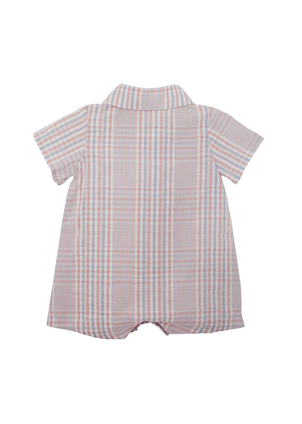 Blue Red Plaid Romper